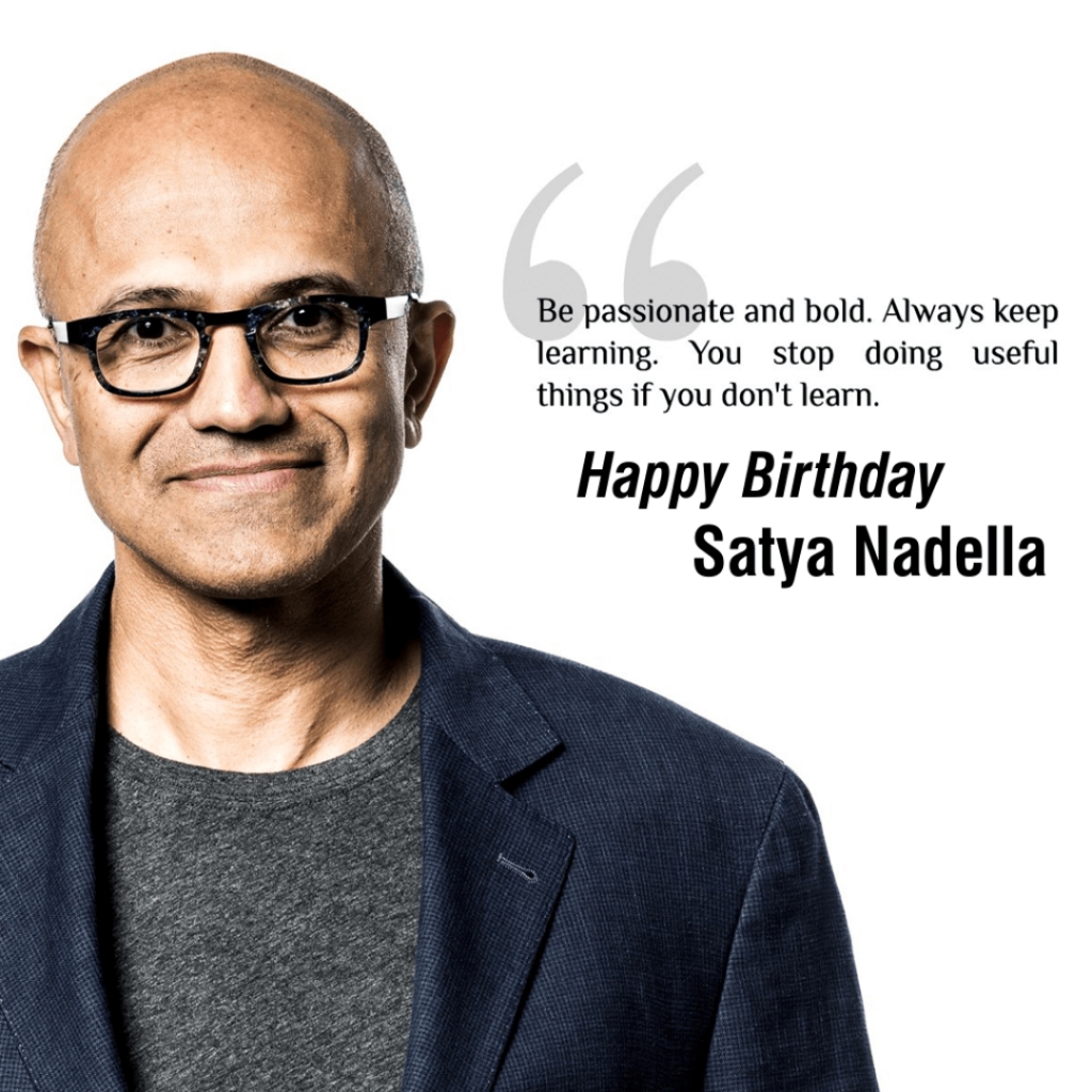 Satya Nadella Happy Birthday