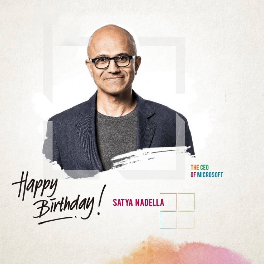 Satya Nadella Happy Birthday