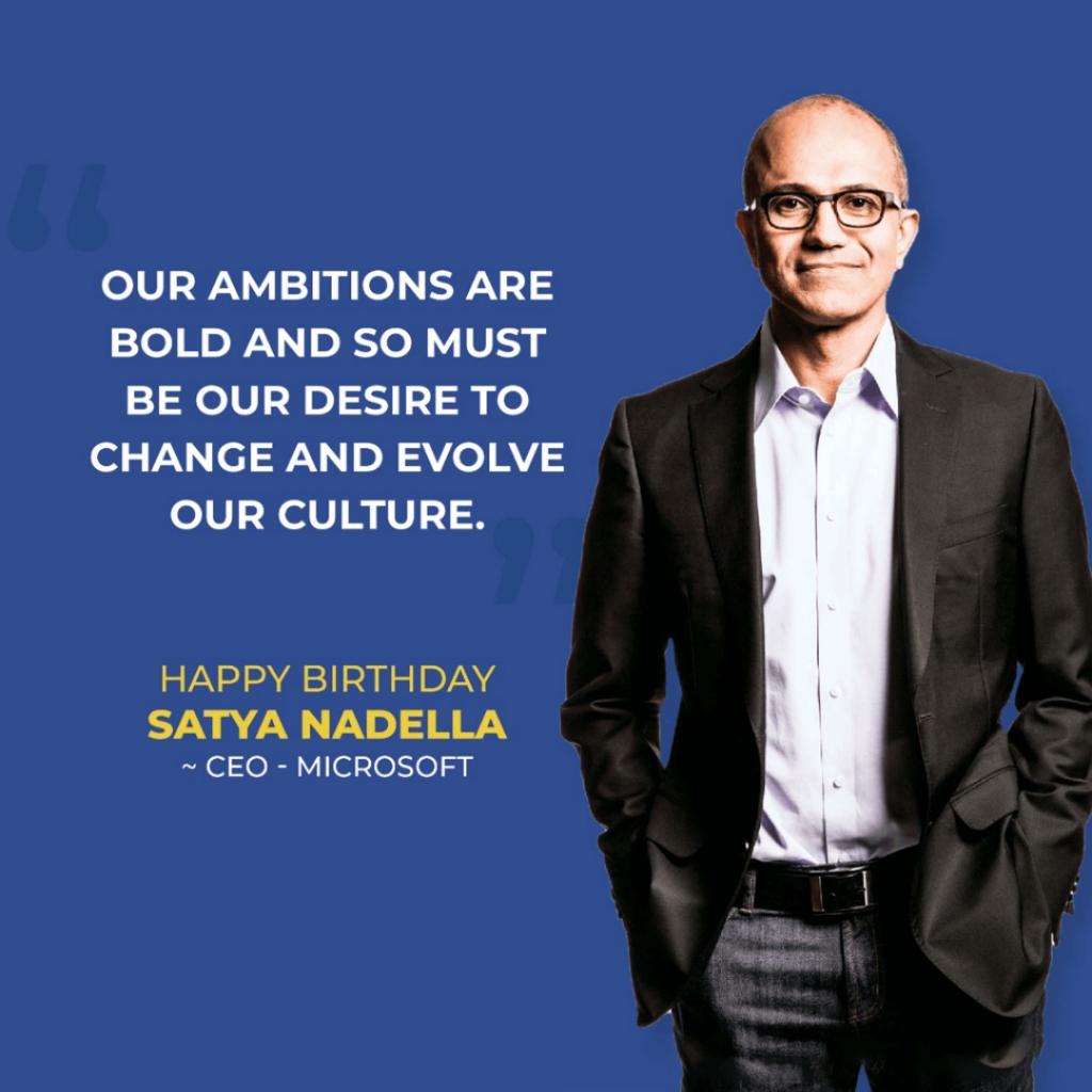 Satya Nadella Happy Birthday