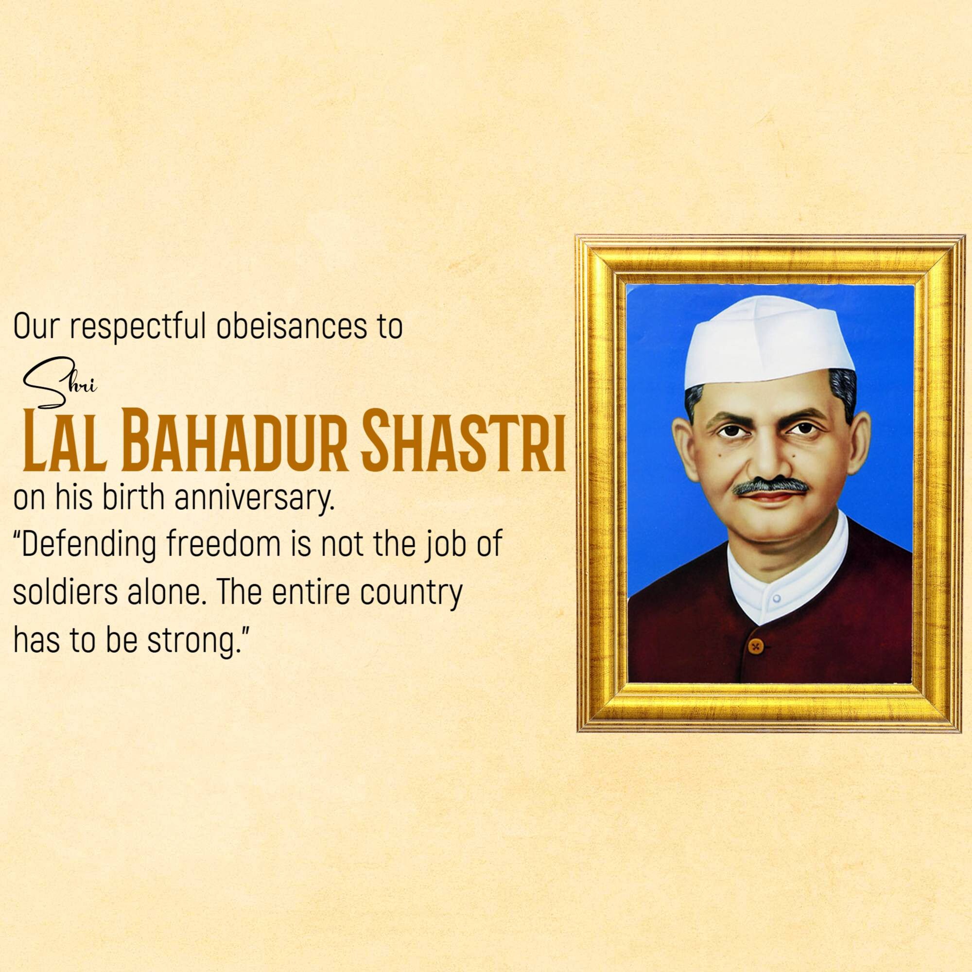Lal Bahadur Shastri Jayanti