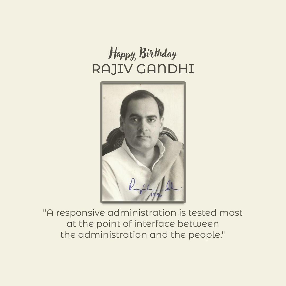 Rajiv Gandhi Birth Anniversary