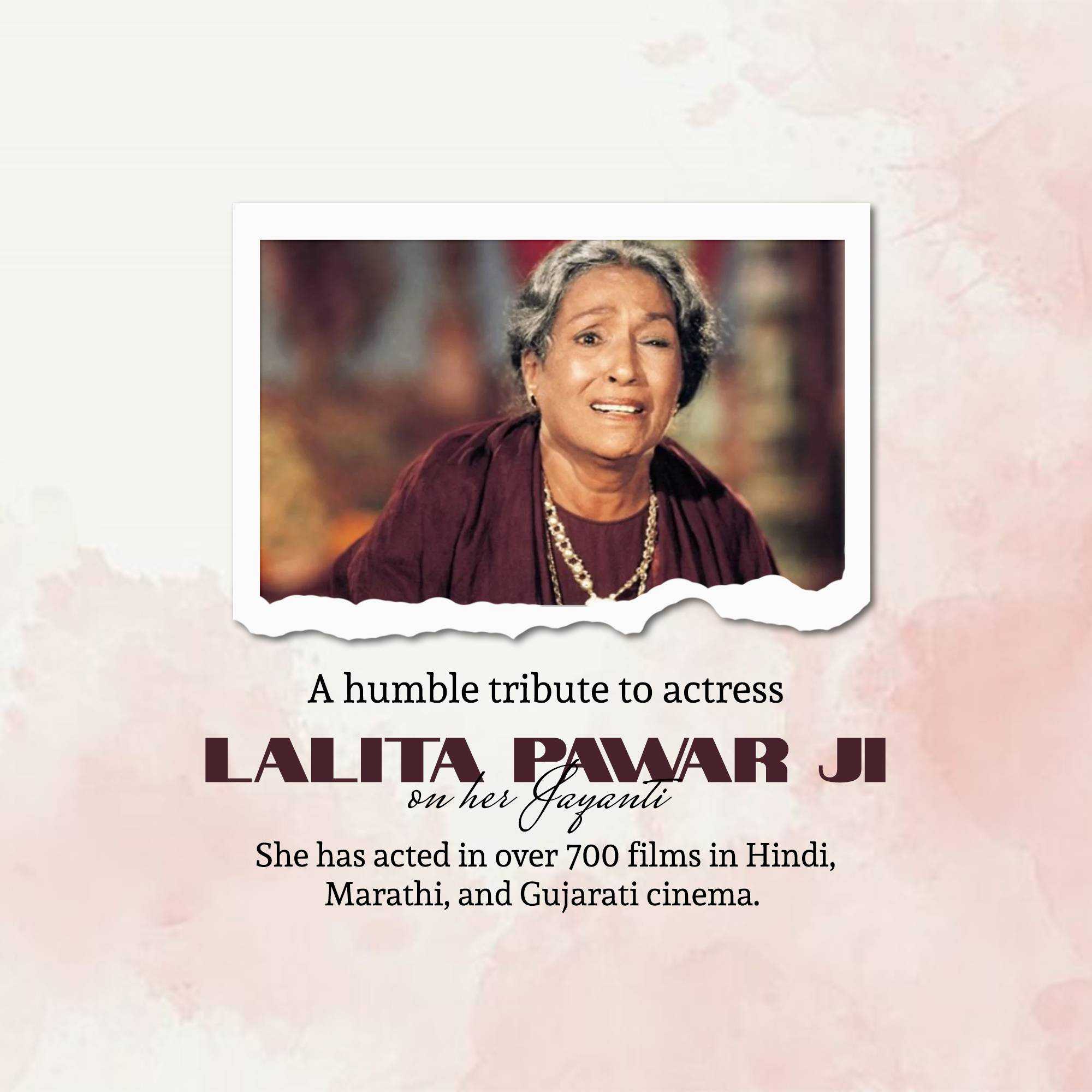 Lalita Pawar Jayanti