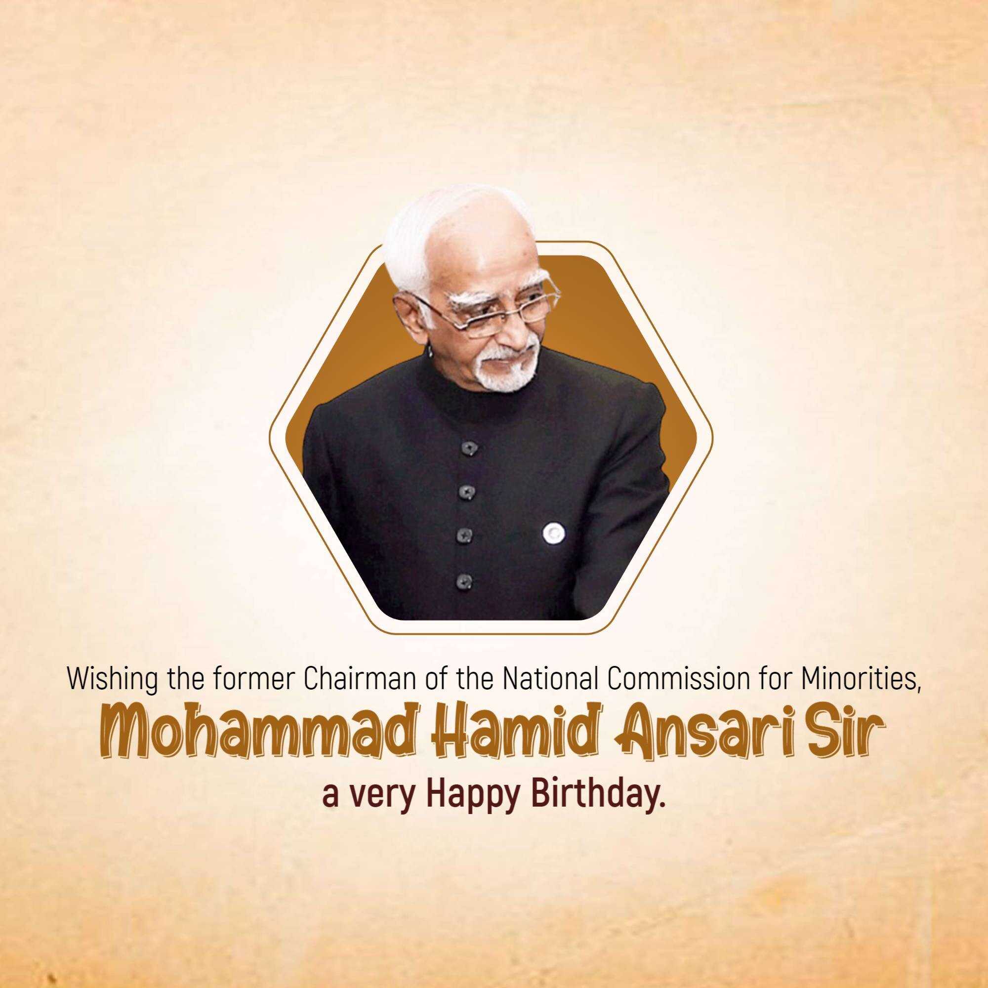 Mohammad Hamid Ansari Birthday