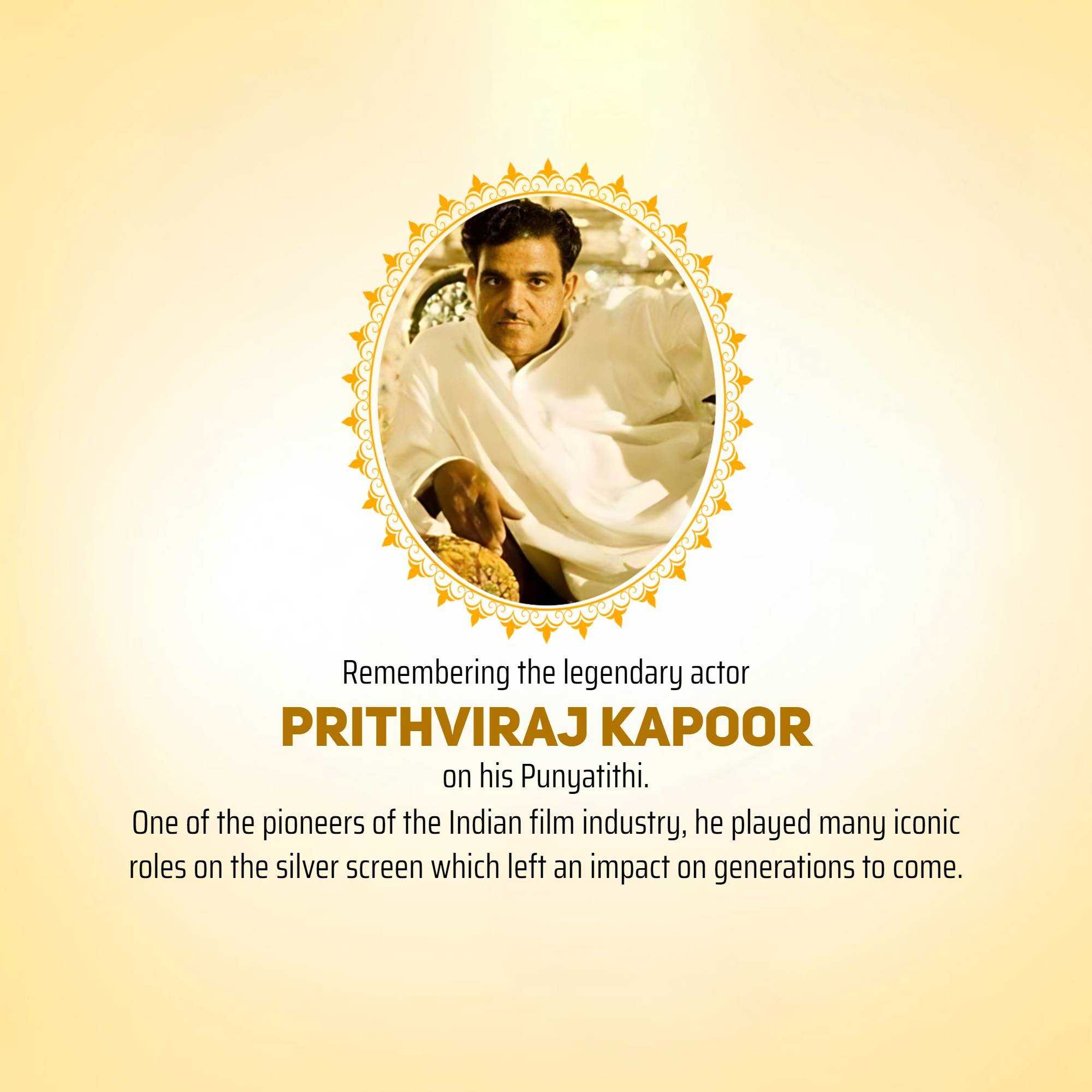 Prithviraj Kapoor Punyatithi