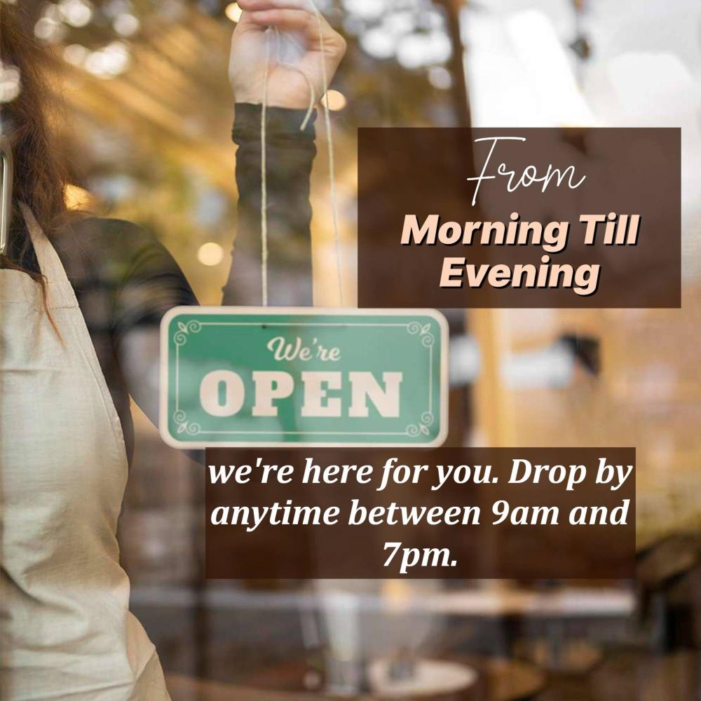 We are open