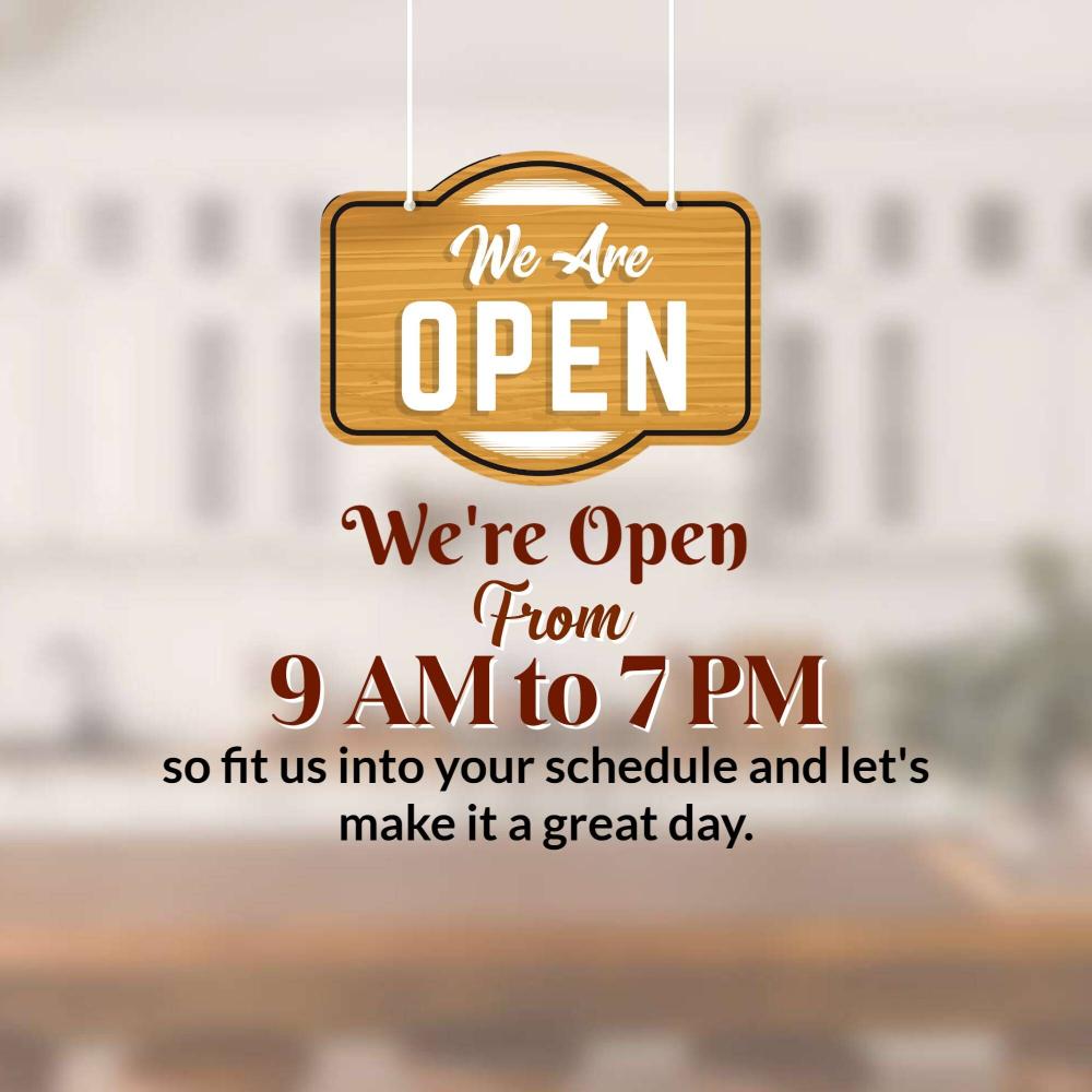 We are open