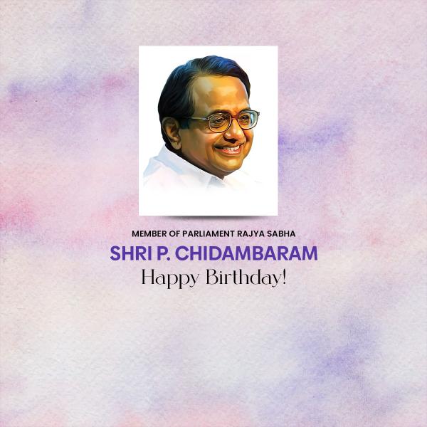 P. Chidambaram Birthday
